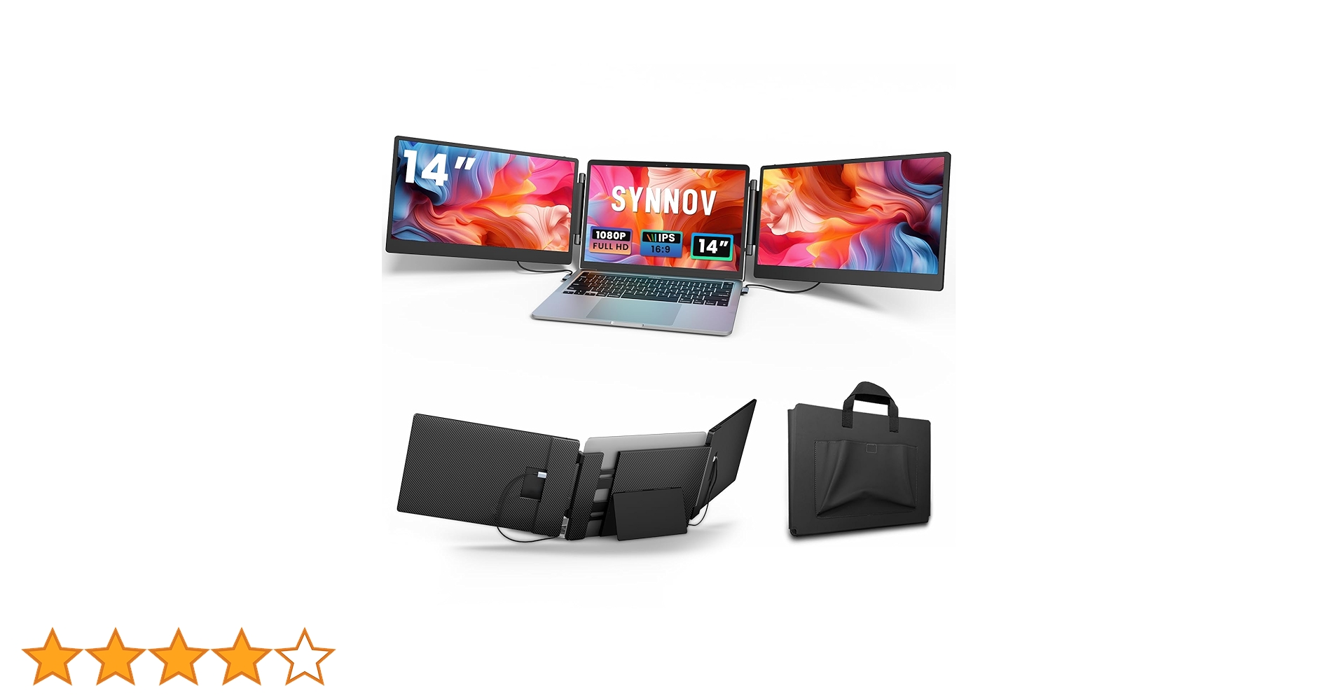 ディスプレイ・モニター本体 TRIPLE SCREEN LAPTOP SCREEN EXTENDER Laptop Screen Extender, 14
